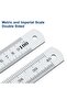 Large Metal Stainless Steel Straight Measuring Ruler | 1 Meter Long Scale (40" inches) - 100cm [Double-Sided with Straight Edge] - 7