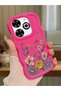 Infinix Smart 8 Plus Compatible Case Camera Protector Red Silicone Couple Phone Case Floral Pattern