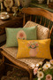 Vintage Retro Floral Patterned Set of 2 Decorative Throw Pillow Covers 30X50 cm Zippered Digital Printing - 2