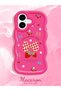 iPhone 17 Compatible Case Camera Protector Red Silicone Couple Phone Case Strawberry Pattern - 2