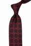 Red Motif Pattern Italian Silk Tie İk2498 - 2