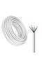 4-Core Electrical Cable, White PVC Insulated Power Wire, Flexible Copper Conductors (4 CORE 1 METER, 2.5MM)