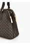 Monogram Print Tote Bag with Detachable Strap - 4
