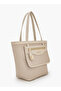Monogram Print Tote Bag with Front Pocket - 2