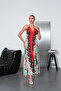 Long Oversized Dress with Halter Neck Detail and Backless Slit - 3