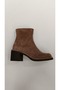 Genuine Leather Zippered Boots Women's Shoes - 2