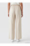 Özmarka New Season Beige Women's Trousers with Elastic Waist - 4