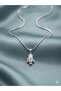 Silver Color Space Rocket Design Women's Necklace