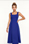 A-Line Midi Woven Dress Lwf0026 Cobalt Blue - 3