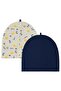 Sun Printed 2-Piece Baby Hat and Beanie Sets - Ecru - 4