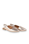 Gray Shiny Leather Women's Flat Ballerinas - 2