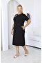 Plus Size Butterfly Stone Detailed Dress - 5
