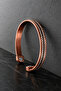 100% Pure Copper Magnetic Men's Bracelet with Double Row Germanium Detail, Adjustable - 5