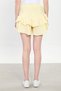 Women's Ruffled Shorts Skirt - Light Yellow - 5