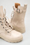 Lion Skin Women's Casual Winter Thick Soled Lace-Up and Zippered Boots - 4