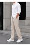 Men's Relaxed Fit Elastic Waist Baggy Linen Pants - 4