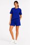 Premium Osy Modal Soft Textured T-Shirt and Pocket Shorts Set - Navy Blue - 3