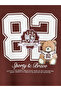 Brown Printed Girls' T-Shirt - 4