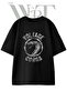 Voltage Cobra Design Printed Unisex Black Oversize T-Shirt