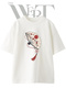 Japanese Fan Design Printed Unisex White Oversize T-Shirt
