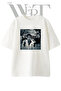 Tony Montana Design Printed Unisex White Oversize T-Shirt