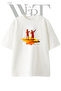 Paddle Boarding Design Printed Unisex White Oversize T-Shirt