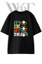 Volleyball Dna Design Printed Unisex Black Oversize T-Shirt
