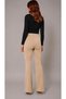 Women's Black High-Waisted Flared Flare Trousers with Stitching - Sculpting Stretchy Fabric (PROMOTIONAL PRICE) - 5