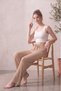 High Waist Wide Leg Striped Camisole Summer Pajama Bottoms - 3