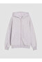 Vizyon New Season Gray Hooded Medium Thick Girls' Zippered Sweatshirt - 2