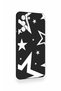 Samsung-S21Fe Compatible Black Mega Star Patterned Silicone Case - 3