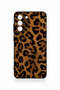 Samsung-S21Fe Compatible Dark Leopard Leather Patterned Silicone Case - 2