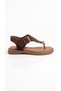 Women's Suede Gold Accessory Detailed Flip-Flop Sandals Comfortable Orthopedic Non-Slip Sole Sandals - 7