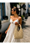 Handmade V Model Paper Rope Straw Light Straw Color Bag - Hand Knitted Women's Daily Shoulder Bag - 2