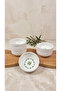Yeşilyonca 8 cm 6-Piece Porcelain Breakfast Presentation-Snack Bowl Set