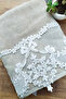 Asmina Laced Cotton Dowry Hand Towel Set of 2 50X90 cm - 3