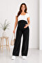 Women's Maternity Jeans, Flexible, Tummy-Wrapping, Adjustable Band, Wide Leg, Comfortable Fit Jeans - 7