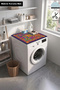Clothes Dryer Top Organizer Mat Liquid-Proof Cover Floral Carnival - 2