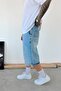 Blue Skater Fit Washed Bermuda Denim Shorts - 3