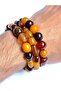 Unisex Natural Stick Amber Bohemian Bracelet (Elastic) - 5
