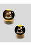 Aconcept Engraved Dolphin Crystal Ball with Warm Light (24448) with Wooden Stand - 3