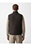 Regular Fit Stand Collar Men's Puffer Vest (W6) - 3