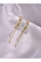 Stoned Letter D Dangle Earrings - 2