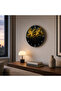 Yellow Navy Blue Canary Themed 28 cm Plexiglass Decorative Mdf Wall Clock - 2
