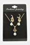 Aconcept Heart Pearl Zircon Stone (10740) Set Necklace-Green - 2