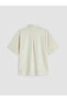 Xside Beige Oversize Linen Blend Women's Shirt - 6