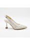Desire Tulle Material Stoned Women's Heeled Shoes - 2