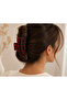 Burgundy Tortoise Hair Claw - 2