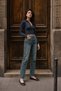 Women's High Lycra Waist Straight Fit Cut-Off Leg Jeans - 2