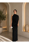 One-Shoulder Draped Long Dress - 4